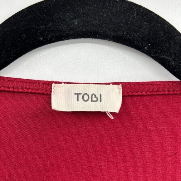 TOBI Justine Red Jersey Cut Out Sides Open Back Sleeveless Maxi Dress Medium - Picture 10 of 10
